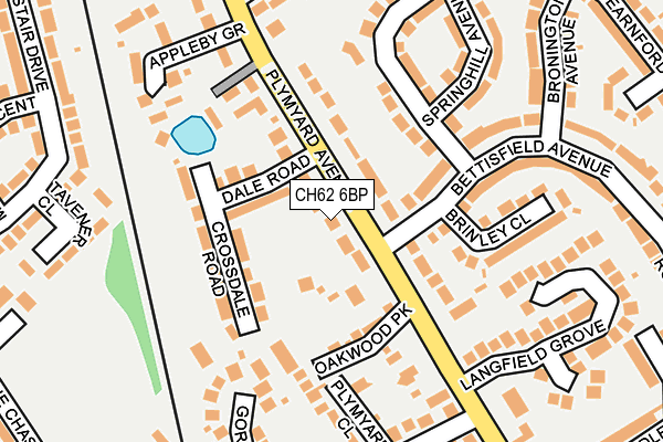 CH62 6BP map - OS OpenMap – Local (Ordnance Survey)