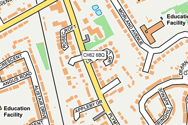 CH62 6BQ map - OS OpenMap – Local (Ordnance Survey)