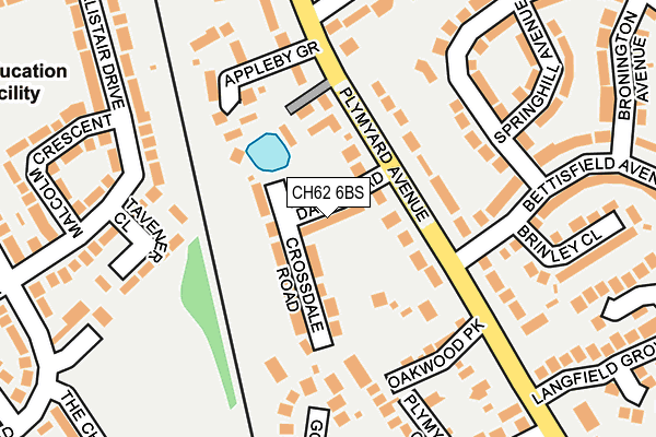 CH62 6BS map - OS OpenMap – Local (Ordnance Survey)