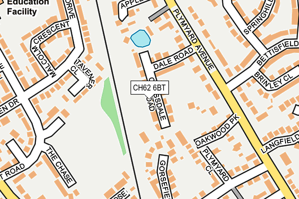 CH62 6BT map - OS OpenMap – Local (Ordnance Survey)