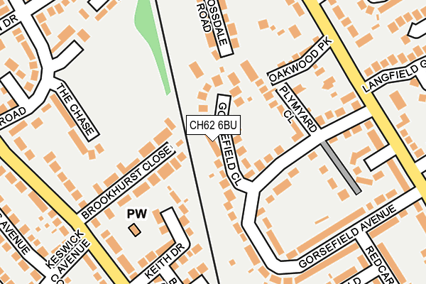 CH62 6BU map - OS OpenMap – Local (Ordnance Survey)