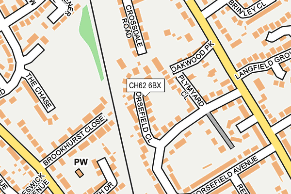 CH62 6BX map - OS OpenMap – Local (Ordnance Survey)