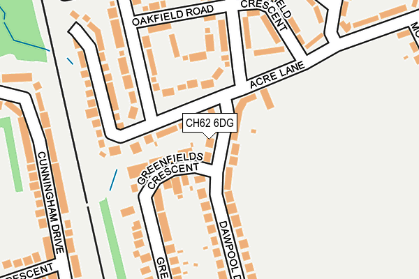 CH62 6DG map - OS OpenMap – Local (Ordnance Survey)