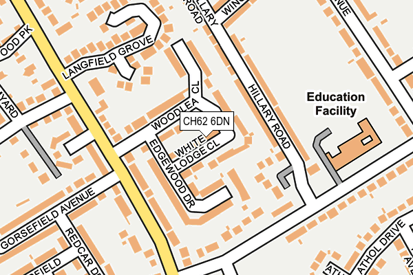 CH62 6DN map - OS OpenMap – Local (Ordnance Survey)