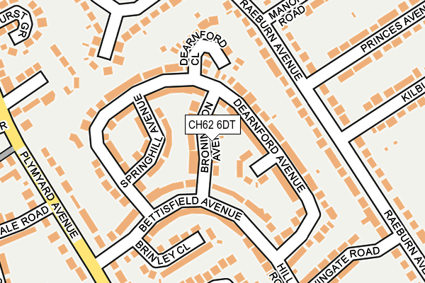 CH62 6DT map - OS OpenMap – Local (Ordnance Survey)