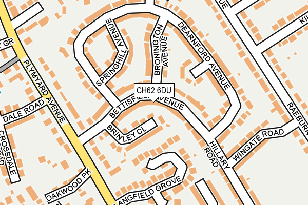 CH62 6DU map - OS OpenMap – Local (Ordnance Survey)