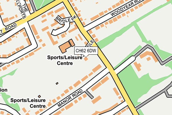 CH62 6DW map - OS OpenMap – Local (Ordnance Survey)