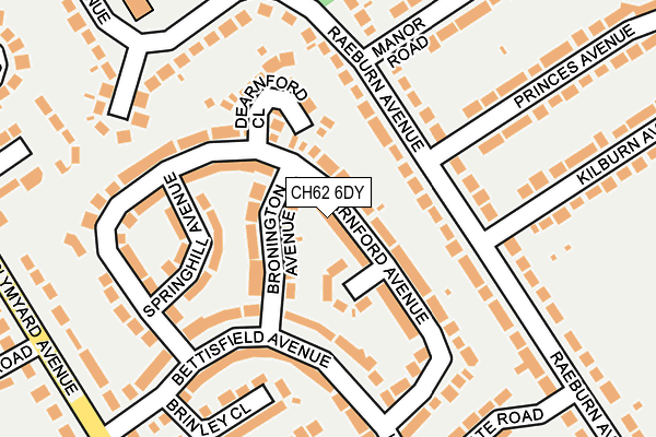 CH62 6DY map - OS OpenMap – Local (Ordnance Survey)