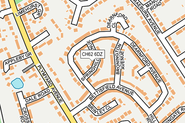 CH62 6DZ map - OS OpenMap – Local (Ordnance Survey)