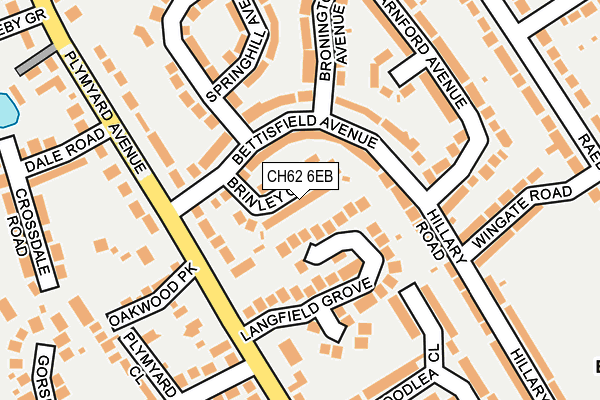 CH62 6EB map - OS OpenMap – Local (Ordnance Survey)