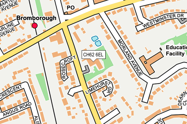 CH62 6EL map - OS OpenMap – Local (Ordnance Survey)