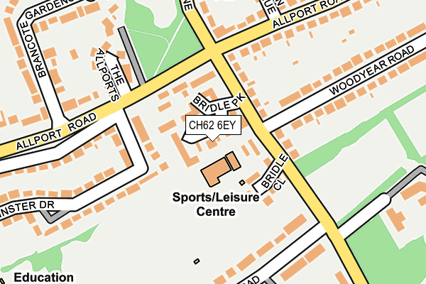 CH62 6EY map - OS OpenMap – Local (Ordnance Survey)