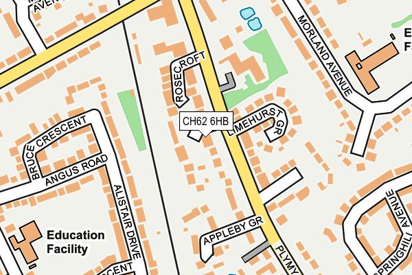 CH62 6HB map - OS OpenMap – Local (Ordnance Survey)