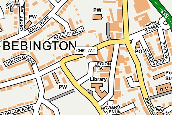 CH62 7AD map - OS OpenMap – Local (Ordnance Survey)