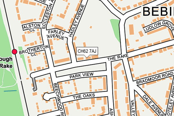 CH62 7AJ map - OS OpenMap – Local (Ordnance Survey)
