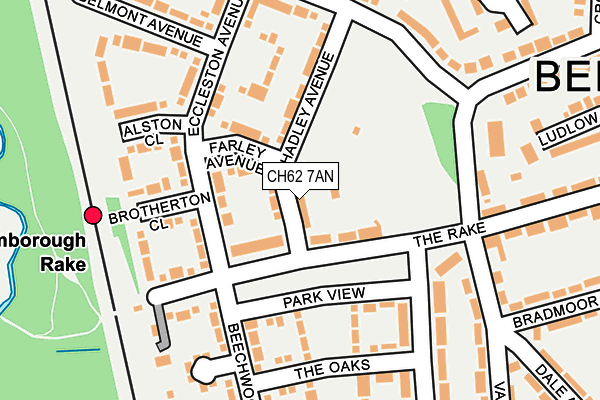 CH62 7AN map - OS OpenMap – Local (Ordnance Survey)