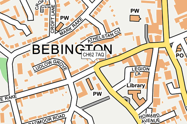 CH62 7AQ map - OS OpenMap – Local (Ordnance Survey)