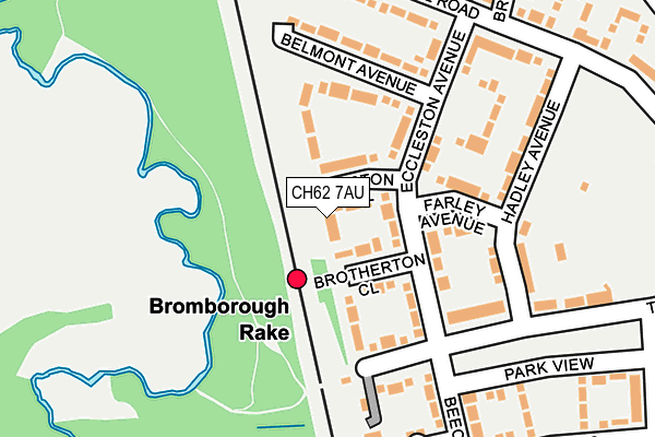 CH62 7AU map - OS OpenMap – Local (Ordnance Survey)