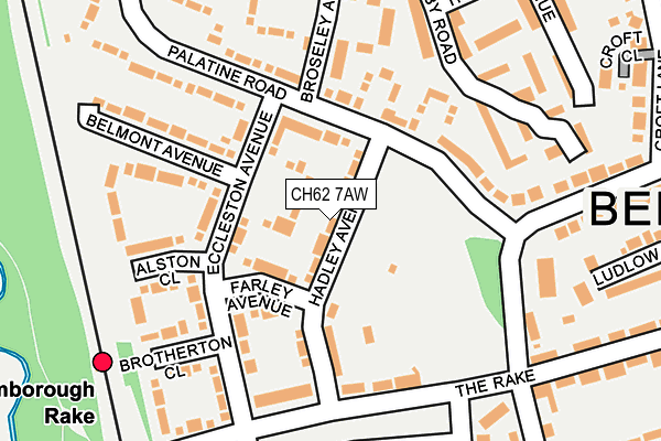 CH62 7AW map - OS OpenMap – Local (Ordnance Survey)