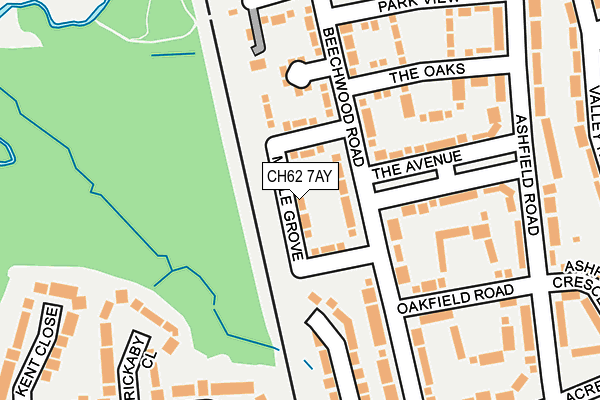 CH62 7AY map - OS OpenMap – Local (Ordnance Survey)