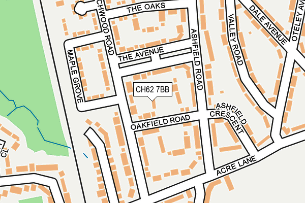 CH62 7BB map - OS OpenMap – Local (Ordnance Survey)