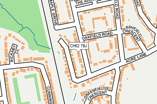 CH62 7BJ map - OS OpenMap – Local (Ordnance Survey)