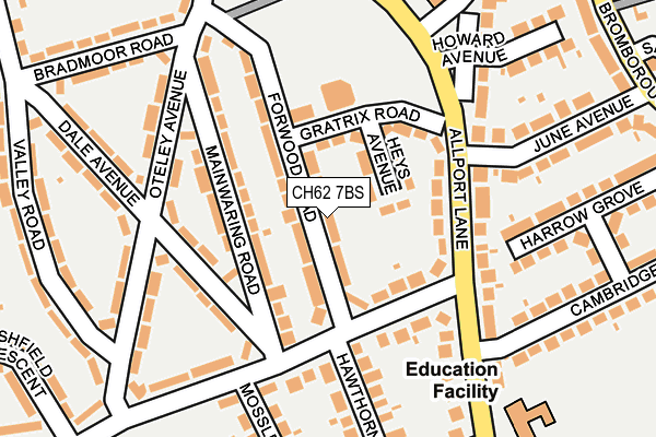 CH62 7BS map - OS OpenMap – Local (Ordnance Survey)