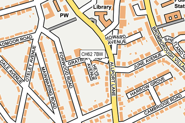 CH62 7BW map - OS OpenMap – Local (Ordnance Survey)