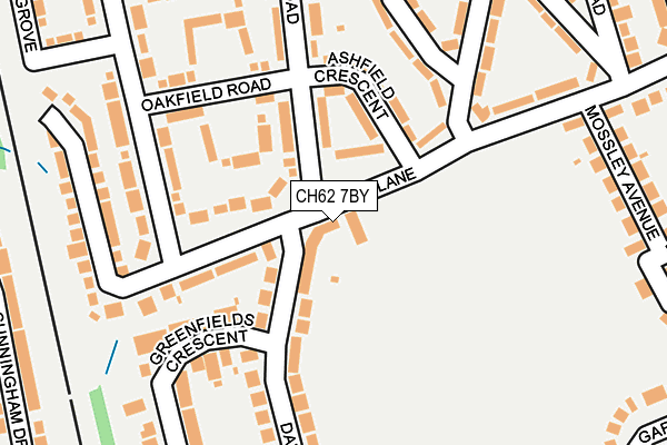 CH62 7BY map - OS OpenMap – Local (Ordnance Survey)