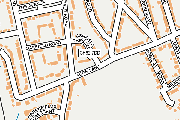 CH62 7DD map - OS OpenMap – Local (Ordnance Survey)