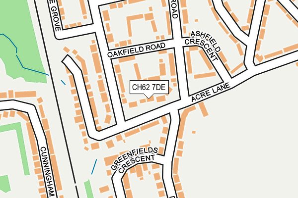 CH62 7DE map - OS OpenMap – Local (Ordnance Survey)