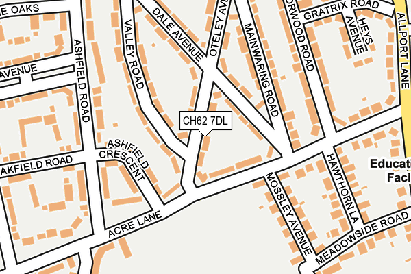 CH62 7DL map - OS OpenMap – Local (Ordnance Survey)