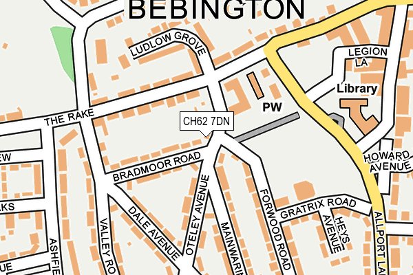 CH62 7DN map - OS OpenMap – Local (Ordnance Survey)