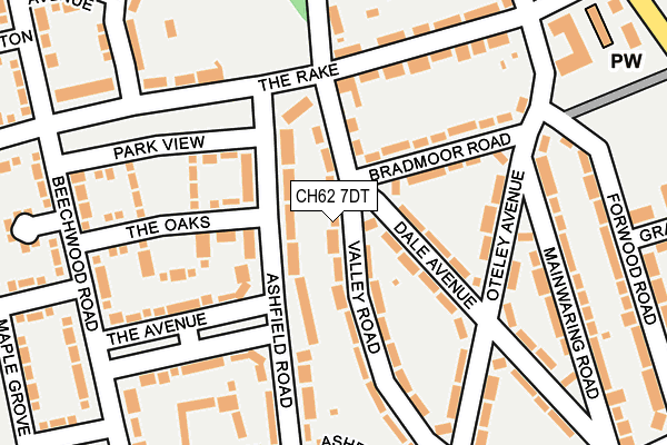 CH62 7DT map - OS OpenMap – Local (Ordnance Survey)