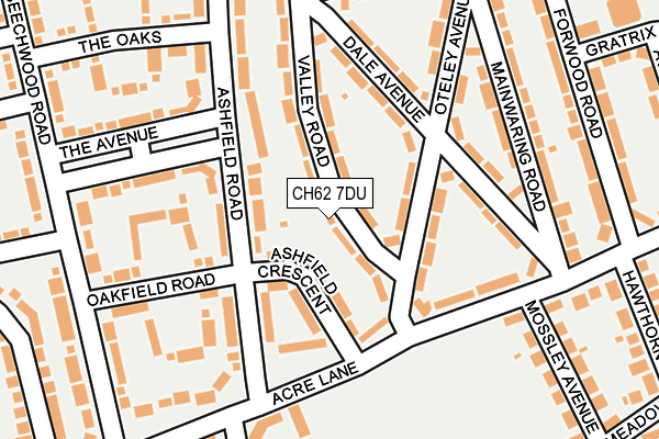 CH62 7DU map - OS OpenMap – Local (Ordnance Survey)