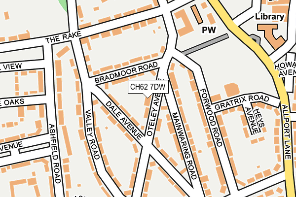 CH62 7DW map - OS OpenMap – Local (Ordnance Survey)