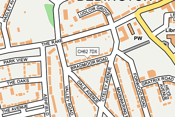 CH62 7DX map - OS OpenMap – Local (Ordnance Survey)