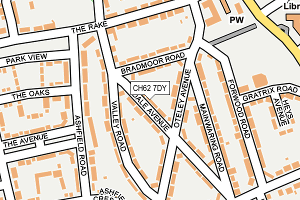 CH62 7DY map - OS OpenMap – Local (Ordnance Survey)