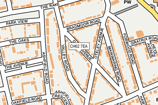 CH62 7EA map - OS OpenMap – Local (Ordnance Survey)