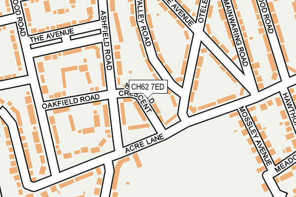 CH62 7ED map - OS OpenMap – Local (Ordnance Survey)