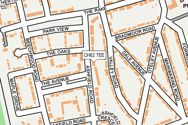 CH62 7EE map - OS OpenMap – Local (Ordnance Survey)