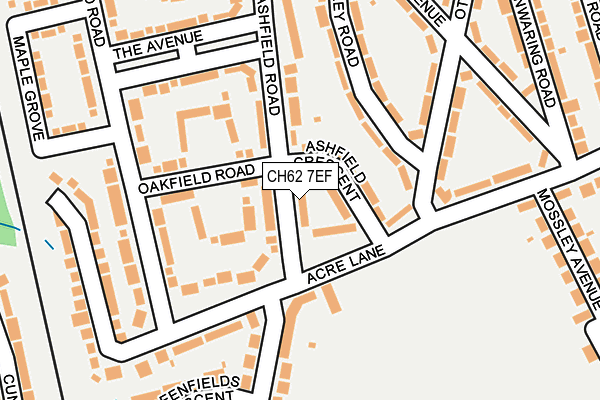 CH62 7EF map - OS OpenMap – Local (Ordnance Survey)