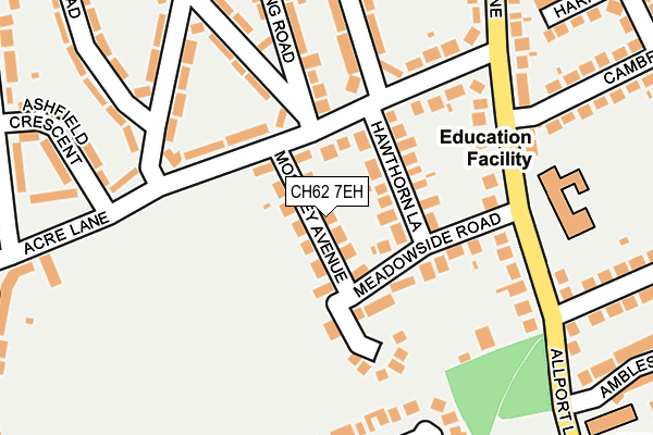 CH62 7EH map - OS OpenMap – Local (Ordnance Survey)