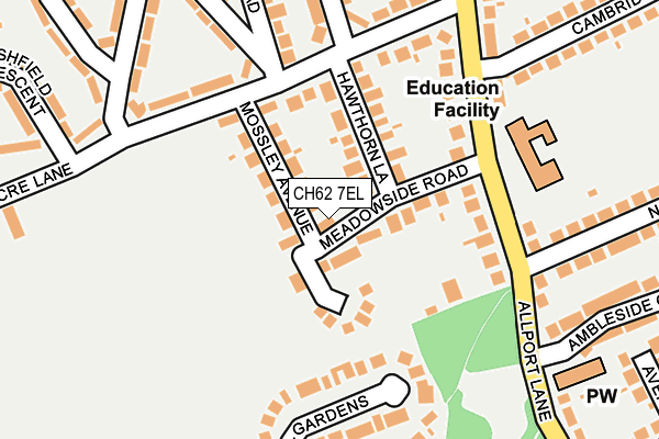 CH62 7EL map - OS OpenMap – Local (Ordnance Survey)