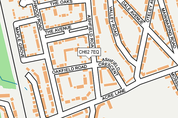 CH62 7EQ map - OS OpenMap – Local (Ordnance Survey)