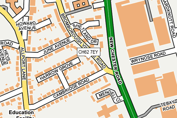 CH62 7EY map - OS OpenMap – Local (Ordnance Survey)