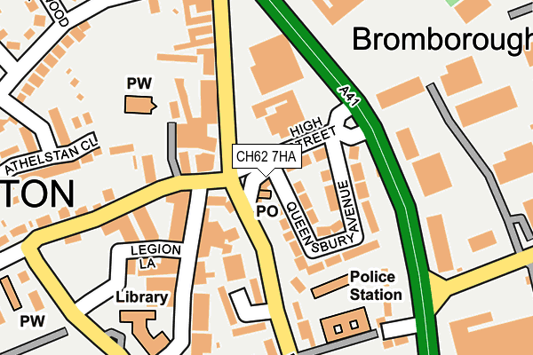 CH62 7HA map - OS OpenMap – Local (Ordnance Survey)