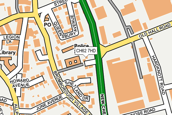 CH62 7HD map - OS OpenMap – Local (Ordnance Survey)