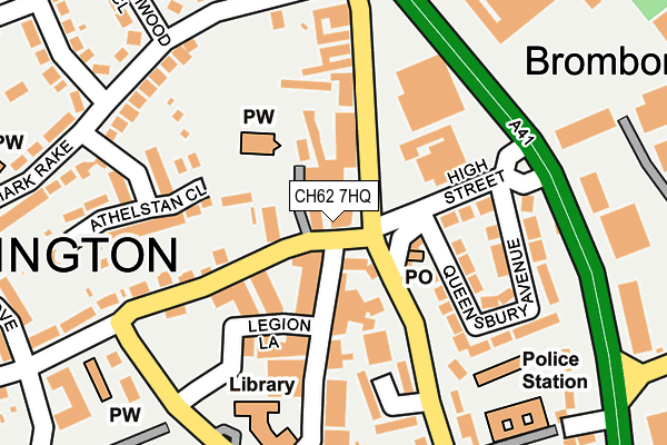 CH62 7HQ map - OS OpenMap – Local (Ordnance Survey)