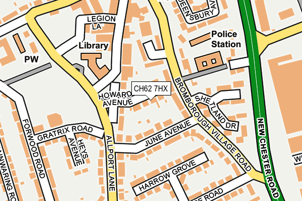 CH62 7HX map - OS OpenMap – Local (Ordnance Survey)